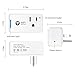UL Listed WiFi Smart Plug YWTESCH 2 Pack Mini Smart Outlet Smart Switch Compatible with Alexa, App and Voice Control Anywhere and Anytime,Wireless Remote Control Smart Socket via Smartphone Tablets