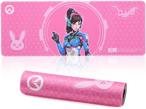 JINX Overwatch D.Va Charm 3D Bunny Key Chain, Pink, 1.75