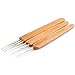 AliLeader Dreadlock Needle 3Pcs/Set(1Hook,2Hook,3Hook) 0.5mm Wood Handle Hair Extensions Weaving Crochet Needle Dreadlock Tools for Braid Double Crochet Hook