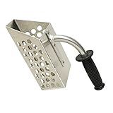 Whites Handheld Aluminum Heavy Duty Sand Scoop Reversible Rubberized Grip Handle
