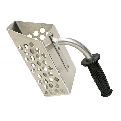 Whites Handheld Aluminum Heavy Duty Sand Scoop Reversible Rubberized Grip Handle
