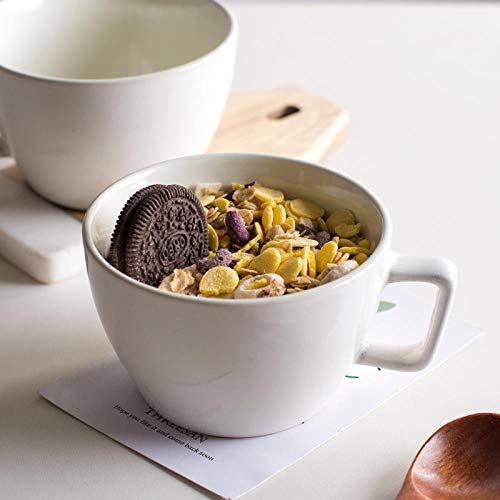 Teetassen,Kaffeebecher Kaffeetassen Keramik,Keramik Wasser Tasse Trinkbecher Einfache Weiße Tasse Nach Hause Frühstück… – Bild 5