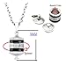 Jovivi Stainless Steel Black White Bottle Urn Necklaces for Ashes Memorial Keepsake Cremation Jewelry