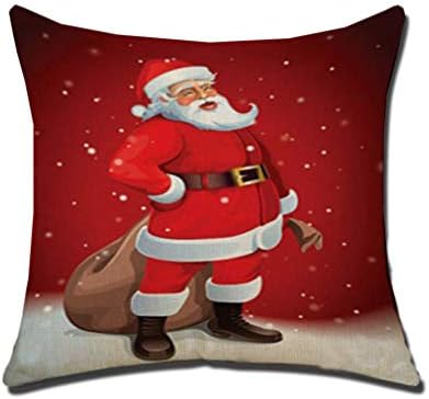 Red Christmas Series Pillowcase Holiday Gift Snowman Pillow Does not Include Pillow