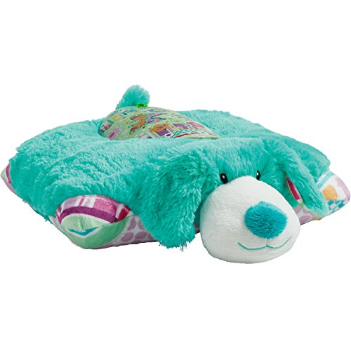 Pillow Pets Sleeptime Lites Colorful Teal Puppy Stuffed Animal Plush