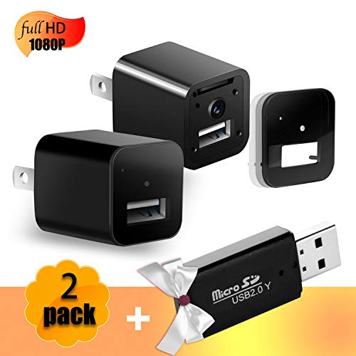 Hidden Spy Security Mini Camera 2 Pack USB Charger Full HD 1080p