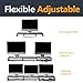 TAVR Black 3 Shelf Dual Monitor Stand Riser with Length and Angle Adjustable,Multifunctional Desktop Organizer Computer Tabletop Riser TV Stand CM1009thumb 4