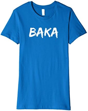 Womens Premium Baka Shirt - Japanese Anime Manga Distressed T-Shirt Small Royal Blue