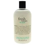 Philosophy Fresh Cream & Mint Shampoo Shower Gel & Bubble Bath for Women, 16 Ounce