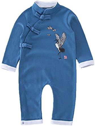 StylesILove Baby Toddler Traditional Asian Design Long Sleeve Romper