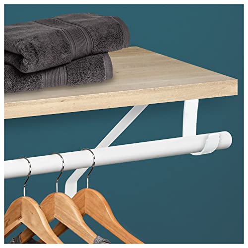 Nuk3y Heavy Duty Adjustable Shelf Rod Support Bracket (White) Pricepulse