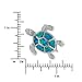 Sterling Silver Synthetic Blue Opal Turtle Pendant Necklace, 16+2