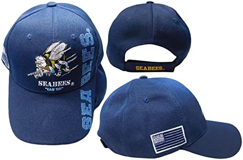 Amazon.com: AES U.S. Navy Blue and Gold Letters Ball Cap  display picture 1