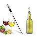 Wine Chiller Stick, Food Grade Stainless Steel Ice Stick with High Sealing Silicon Bottle Plug & Aerator Wine Decanter Pour Out Liquor Red Grape Whiskey Wine Bottle Cooler Wand