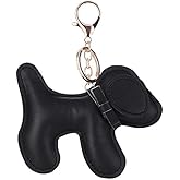 MMIUAEG Cute Leather Dog Puppy Keychain for Women Purse Charms for Handbags Dachshund Gifts Fashion Bag Accessories
