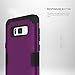 KAMII SWEET-155 3-in-1 Shockproof, Drop-Protection, Hard PC, Soft Silicone Combo Hybrid Impact Defender Heavy Duty Full-Body Protective Case Cover for Samsung Galaxy S8 Plus - Purple/Black