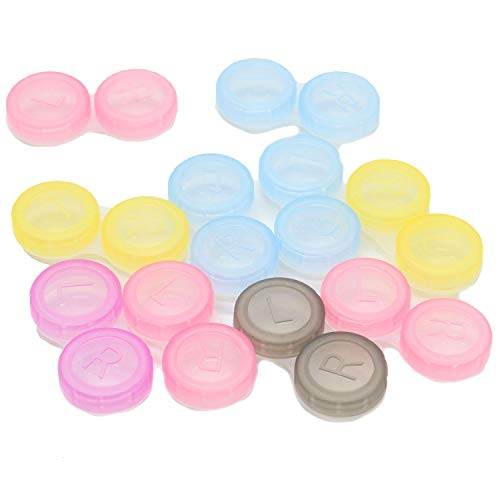 WEFOO 15 Pack Colourful Contact Lens Box Holder Container Case Soak Storage Eyecare Kit
