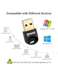 USB 4.0 Bluetooth Adapter for PC USB Bluetooth Dongle Wireless Micro Adapter Support Laptop Desktop Stereo Headset, Keyboard, Mouse,Windows 10 8.1 8 7 XP Vista
