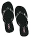 Sidekicks Foldable Flip Flops, Black Patent, Small, with Pouch