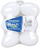 Floracraft EG25H Styrofoam Egg, 2.5-Inch x 1.875-Inch, White, 6-Pack