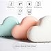 Cloud Digital Alarm Clock, Touch Control USB Rechargeable Sound Control Electronic Temperature Calendar 3D Intelligent Digital Clock, Snooze Energy Saving Night Light Clock, White
