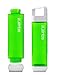 Clean Bottle The Square BPA-Free Water Bottle, Opens from Both Ends, 25 Ounce, Green, Square 25 oz