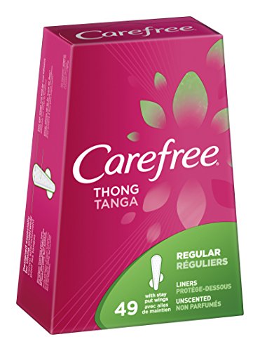 Carefree Thong Pantiliners-Unscented-49 ct (Pack of 5)