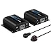 AGPTEK 1080P HD HDMI Network Extender Over Single Cat6/6A/7 Ethernet Cable 196 Feet 60m with IR Blaster Extension, Supports 3D 1080P 20~60KHz, Deep Color primary