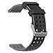 MORETEK Quick Release Watch Band Silicone Sport Wrist Bands Women Men Strap for Smartwatch 18mm 20mm 22mm (BlackGrey, 20mm)