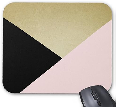Chic Gold Black Pink Abstract Pattern Mouse Pad Mouse Mat Retro Pattern Unique Computer Mouse Pad