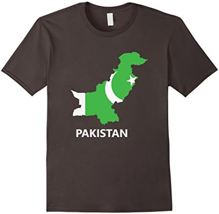 Mens Logiamerch: Pakistan Flag Map T-Shirt 3XL Asphalt