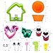 Sandwich Cutter Set for Kids: 20 Sandwich Cutters, 10 Vegetable, Fruit & Cookie Cutters, 20 Food Picks with Animals and Eyes Shapes. Perfect for Bento Lunch and Parties with Family and Friends