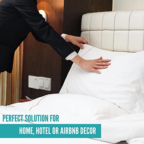 Glarea Pillow Cases Standard Size Bulk 24 Pack White Pillow Cases