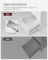 VASAGLE Bathroom Floor Storage Cabinet 4 Drawers White 30x30x82 cm LHC40W view 5