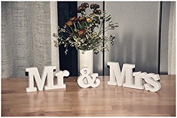 Mr and Mrs Wooden Letters Wedding Decoration/Present