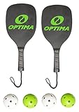 Optima Pickleball Set 2 Paddles 4 Pickleballs
