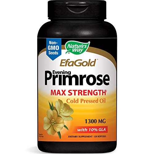 Nature's Way EfaGold Evening Primrose Oil, 1300mg, Cold Pressed | No Fillers | Non-GMO, 120 Softgels (Best Way To Take Evening Primrose Oil)