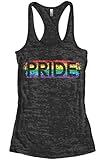 Threadrock Women's Gay Pride Burnout Racerback Tank Top