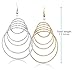 Fashion Costume Jewelry Dangle Drop Earrings Set For Women Teen Girl Silver Gold And Black Tones