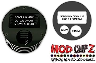 [2370] BLACK Sigelei 100W 150W Plus (not TC) CUP HOLDER by MODcupZ * box stand silicone vape case wrap mod
