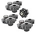 Nxtop Plastic Screw On Type Knurled Clamping Nuts Knob Handle M8 Threaded 10pcs Black