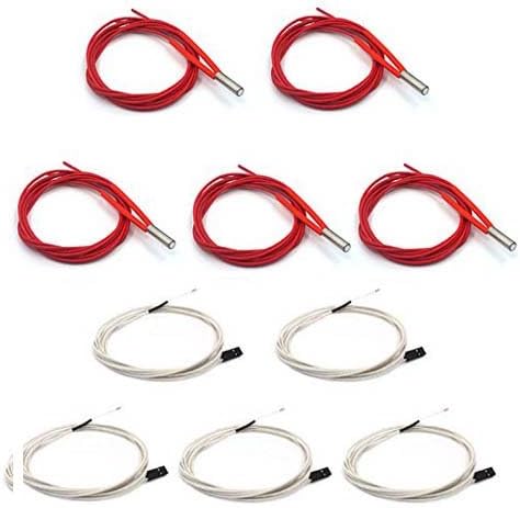 Kee Pang 12V 40W 620 Ceramic Cartridge Heater and NTC Thermistor 100K 3950 for 3D Printer(Pack of 10pcs)