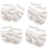 100% Organic Cotton Mittens. Booties ( Global Organic Certified from seed to sewn ) (Mittens (Set of 4) Basic Ivory)