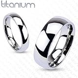 6mm Titanium Plain Mirror Glassy Comfort Fit Wedding Band Ring Sz 5-13; Comes with Free Gift Box (11)