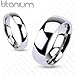 6mm Titanium Plain Mirror Glassy Comfort Fit Wedding Band Ring Sz 5-13; Comes with Free Gift Box (11)