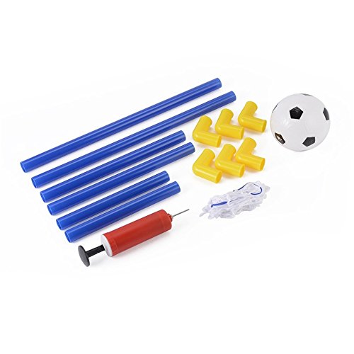 Mini Folding Football Soccer Ball Goal Post Net Set,Plastic Indoor Outdoor Soccer Multi-Sport Net with Hand Pump for Kids Sport Home Game Toy Birthday Gift