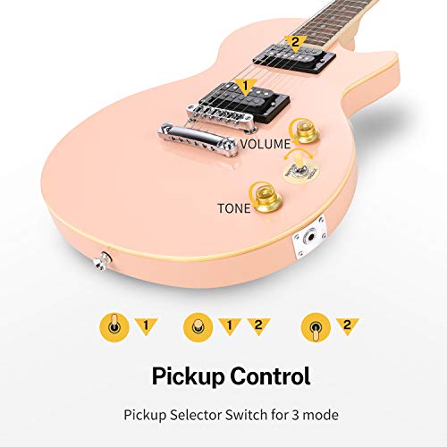 Donner DLP-124 Electric Guitar Bundle 202S H-H Pickups Classic