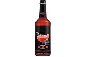 Sip in Style with Mr. and Mrs T Strawberry Daiquiri Mix - 1 Liter, Ready to Use! Includes PaLiSoL CREATiONS Sticker & 4 Ice P