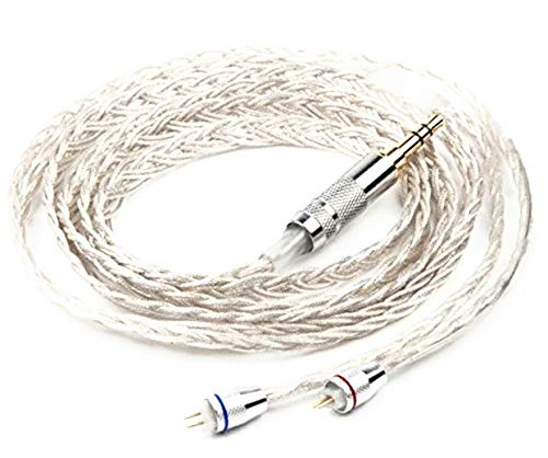 KZ ZS3 ZS5 ZS6 0.75mm Silver Plate Cable 2 pin Upgrade Replacement Earbuds Exchange Cable for KZ Earphones (ZS5 Silver cable)