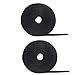 Viaky 2 Rolls Cable Fastening Ties 0.78'', Wrap Hook & Loop Self Adhesive Tape Reusable Cord Organizer Straps Length About 16.4 Feet (5.47 Yards)/Roll For Office Home Car And Data Centers - Black